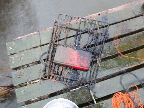 magnet fishing nákupní košík