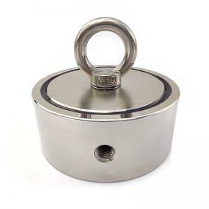 Magnet s okem oboustranný - síla 2x500 kg