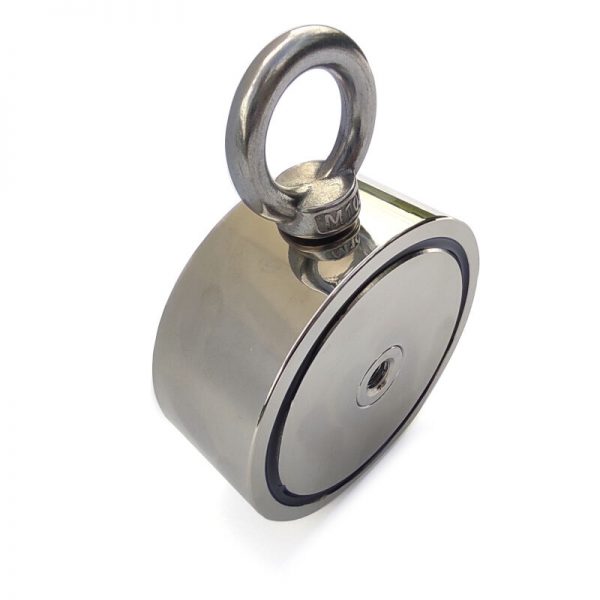 Magnet s okem oboustranný - síla 2x500 kg