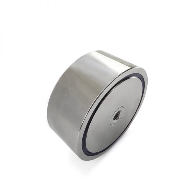 Magnet v pouzdře se závitem přes celý magnet 97x40 mm oboustranný