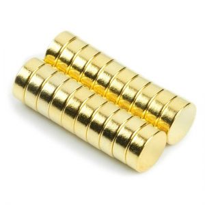 neodymové magnety se zlatou povrchovou úpravou