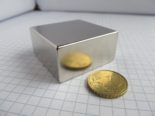 Neodymový magnet kvádr 40x40x20 mm - N38