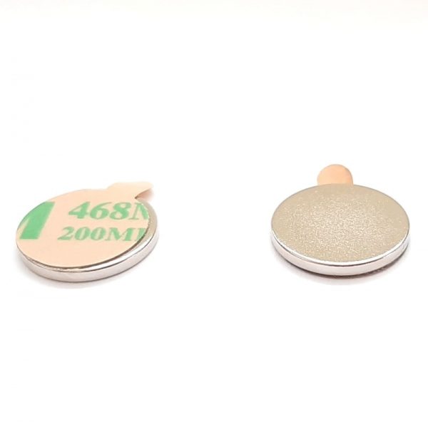 Neodymový magnet válec 14x1,5 mm se samolepkou - N42