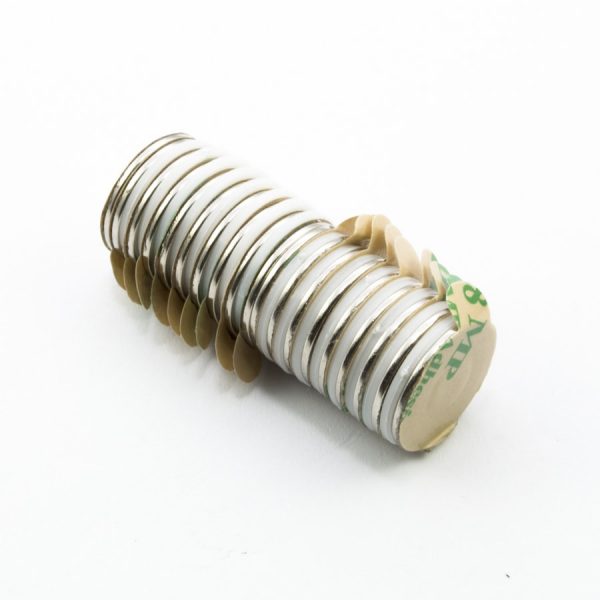 Neodymový magnet válec 15x1 mm se samolepkou - N38
