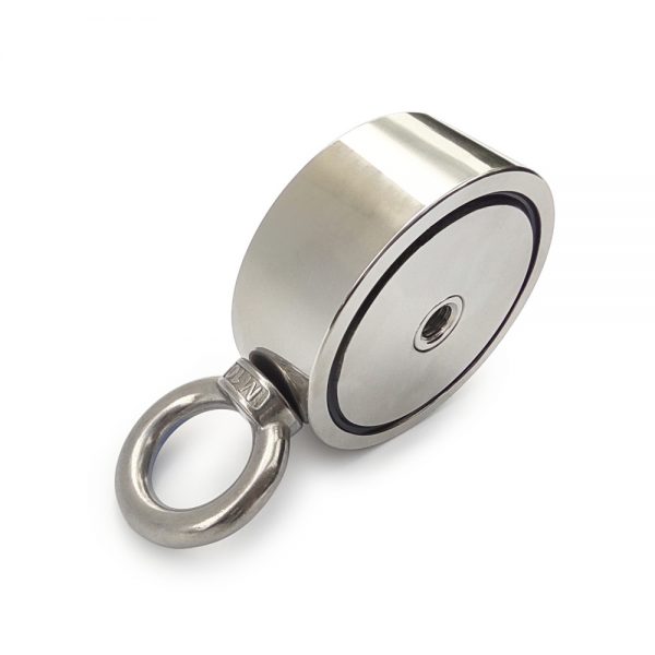 Magnet s okem oboustranný - síla 2x310 kg
