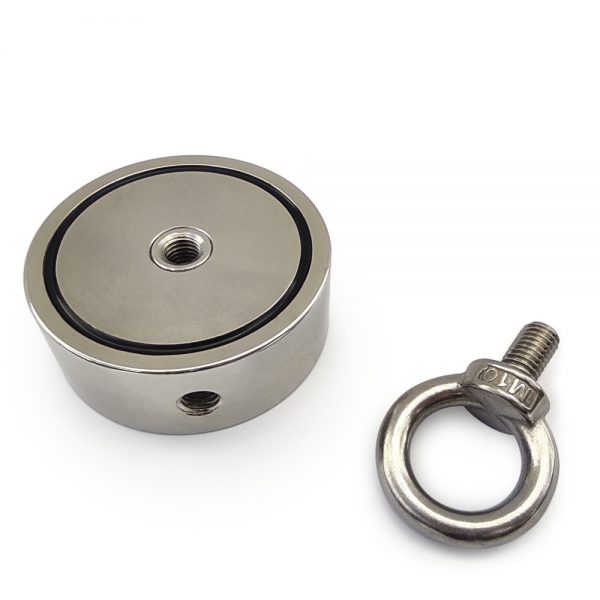 Magnet s okem oboustranný - síla 2x310 kg