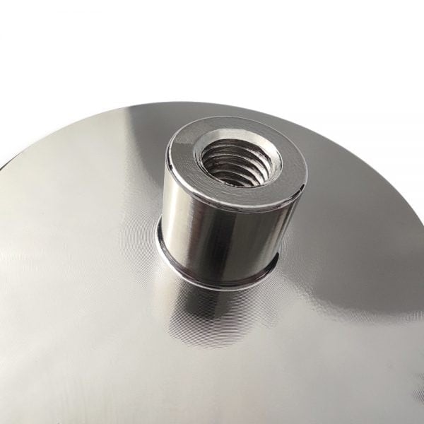 Magnet v pouzdře s vysunutým vnitřním
 závitem 75x18 mm
