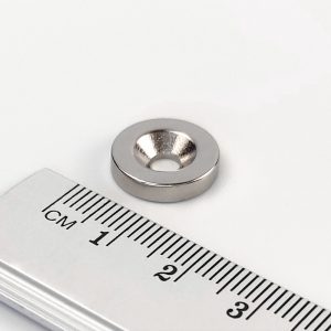 Neodymový magnet válec 14x3 mm s dírou M4