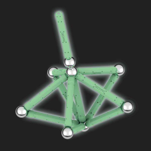 Magnetická stavebnice Geomag Glow recycled 25 dílů - svítí ve tmě