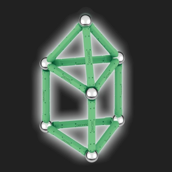 Magnetická stavebnice Geomag Glow recycled 25 dílů - svítí ve tmě