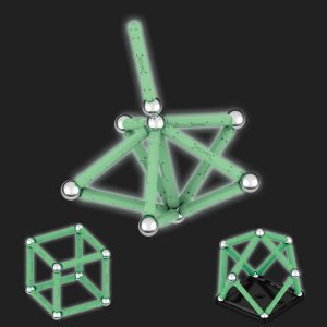 Magnetická stavebnice Geomag Glow recycled 25 dílů - svítí ve tmě