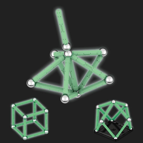 Magnetická stavebnice Geomag Glow recycled 25 dílů - svítí ve tmě