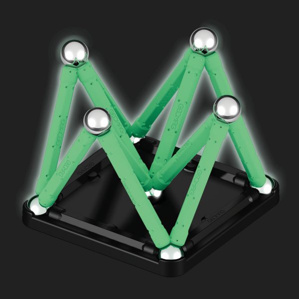 Magnetická stavebnice Geomag Glow recycled 25 dílů - svítí ve tmě