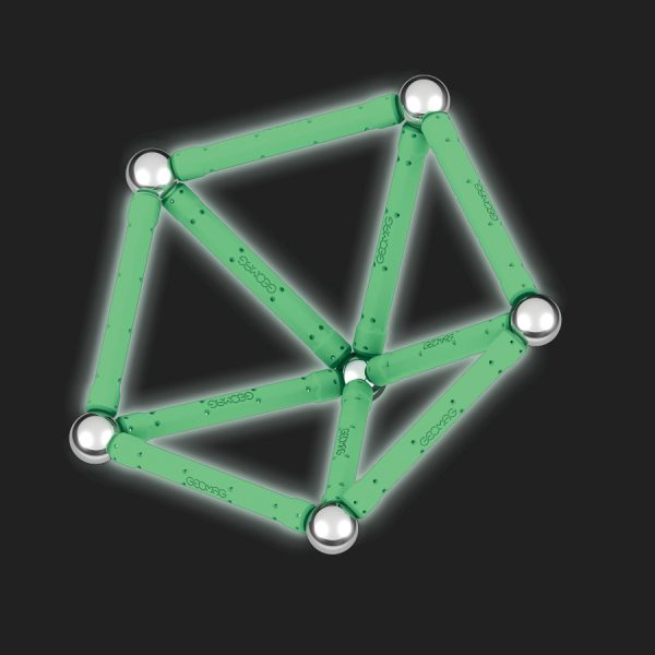 Magnetická stavebnice Geomag Glow recycled 25 dílů - svítí ve tmě