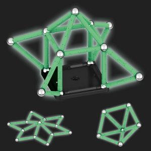 Magnetická stavebnice Geomag Glow recycled 42 dílů - svítí ve tmě