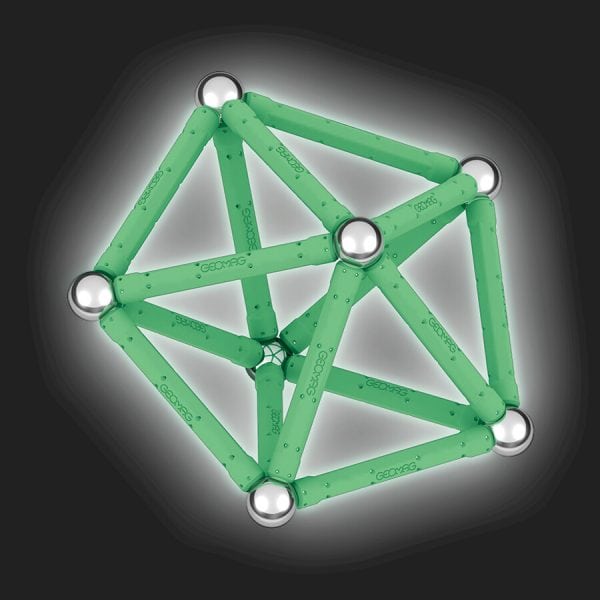 Magnetická stavebnice Geomag Glow recycled 42 dílů - svítí ve tmě