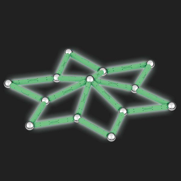 Magnetická stavebnice Geomag Glow recycled 42 dílů - svítí ve tmě