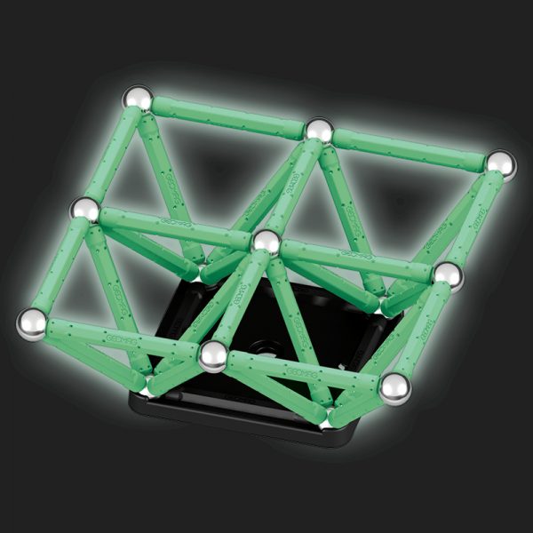 Magnetická stavebnice Geomag Glow recycled 60 dílů - svítí ve tmě