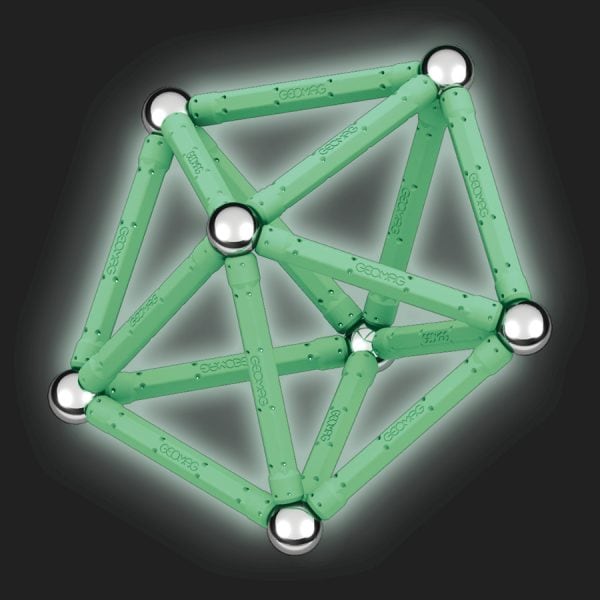 Magnetická stavebnice Geomag Glow recycled 60 dílů - svítí ve tmě
