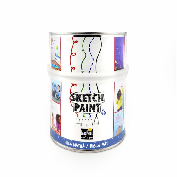 Sketchpaint popisovatelná barva na stenu bíla matná