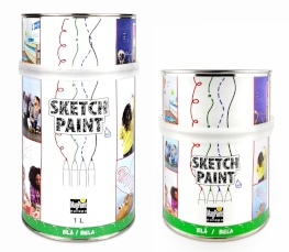 Sketchpaint-popisovatelná barva na stenu bílá lesklá