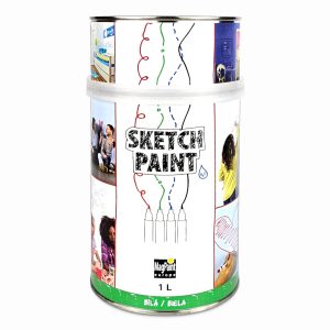 sketchpaint barva na zeď, efekt bílé tabule, popisovatelná fixy