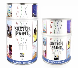 Sketchpaint-popisovatelná barva na stenu bílá matná