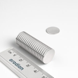neodymový magnet válec 15x1 mm