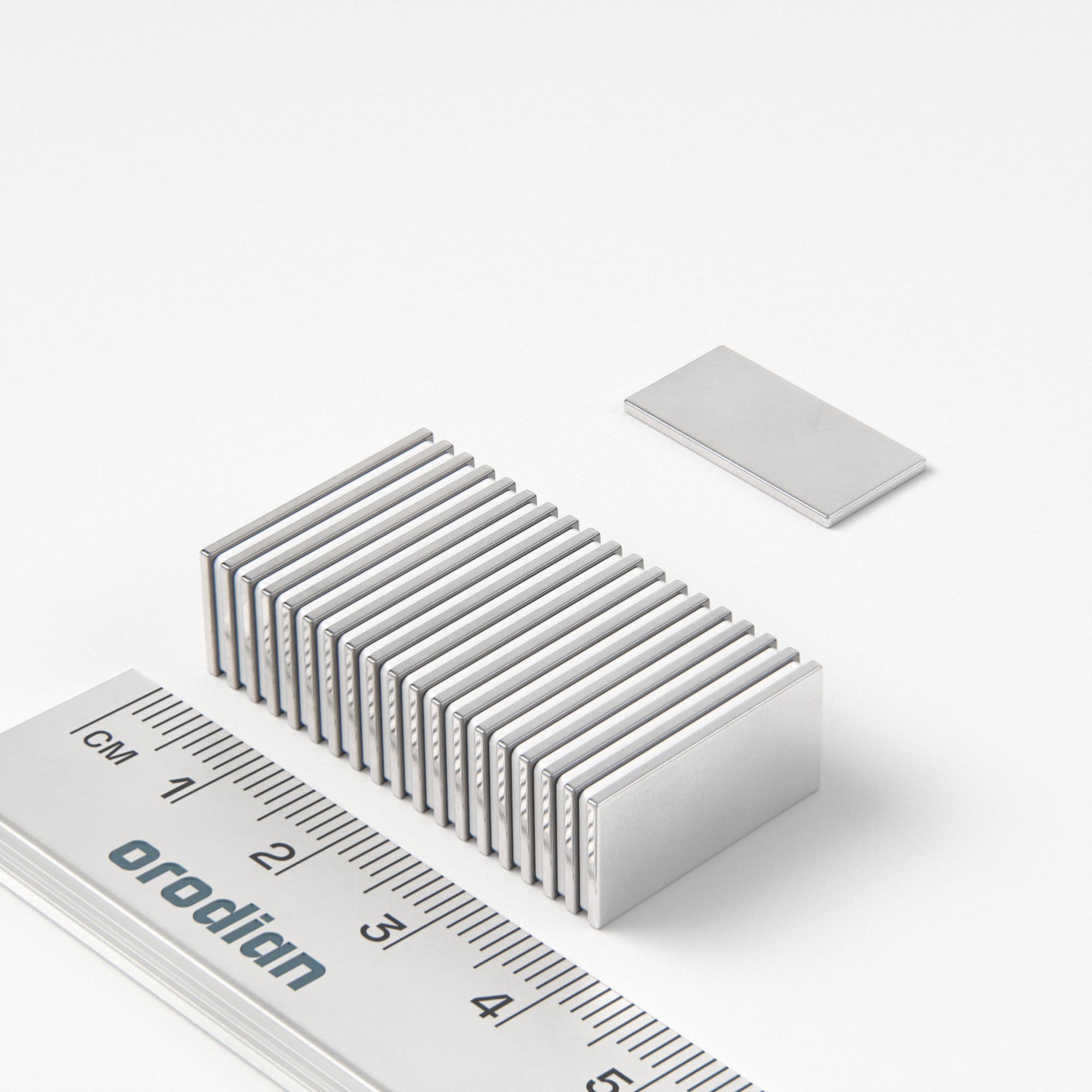 Neodymový magnet kvádr 20×10×1 mm - N38
