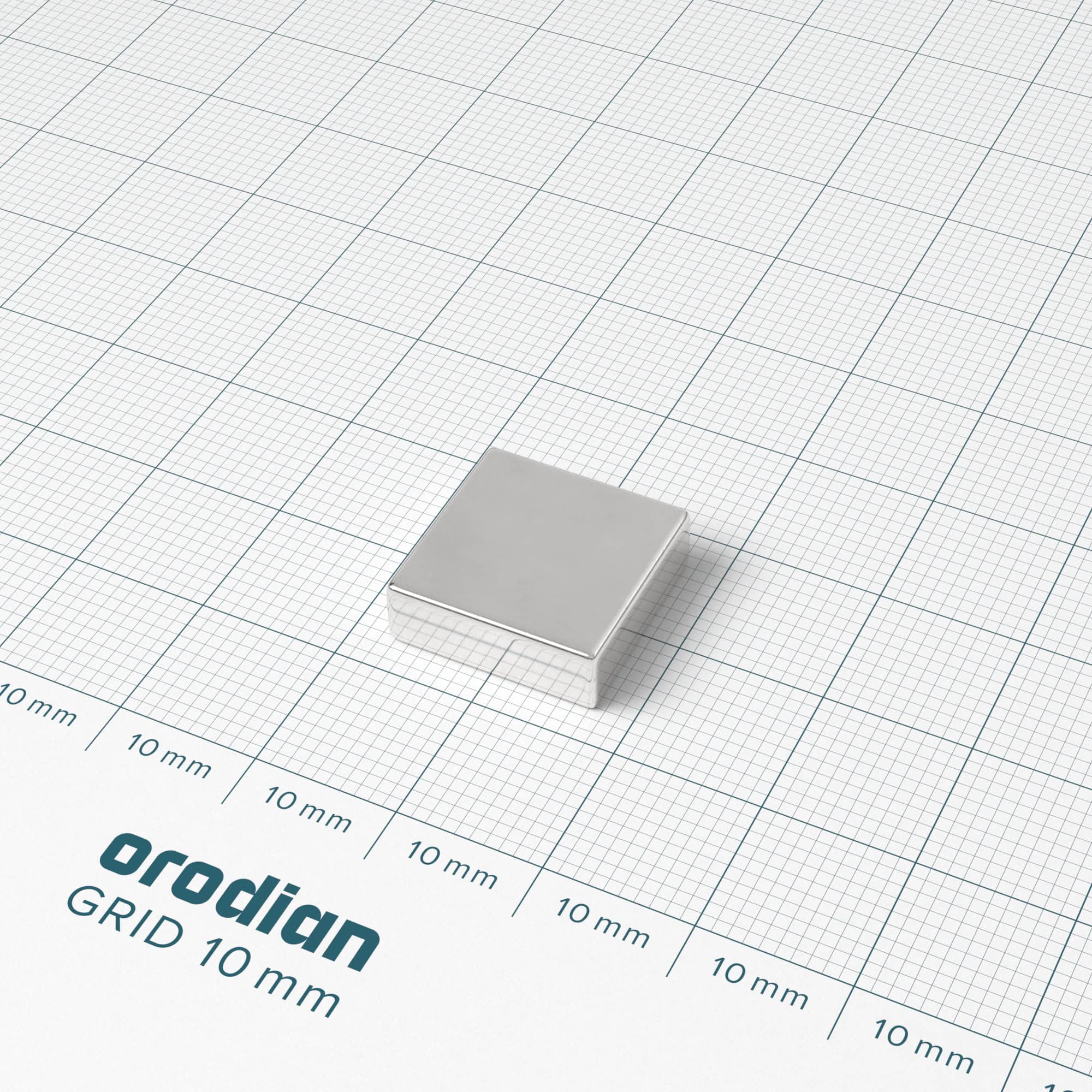 Neodymový magnet kvádr 15×15×5 mm - N38 - Obrázek 2