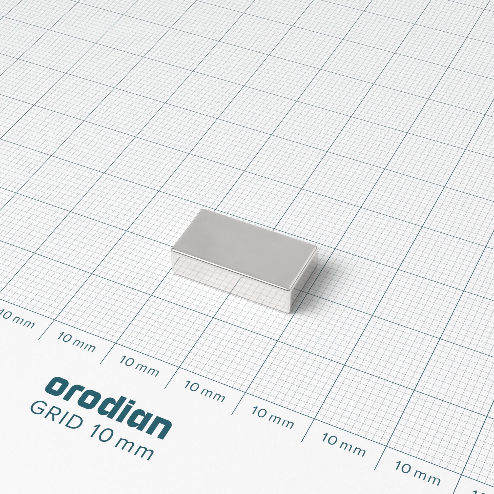 Neodymový magnet kvádr 19×10×5 mm - N38 - Obrázek 2