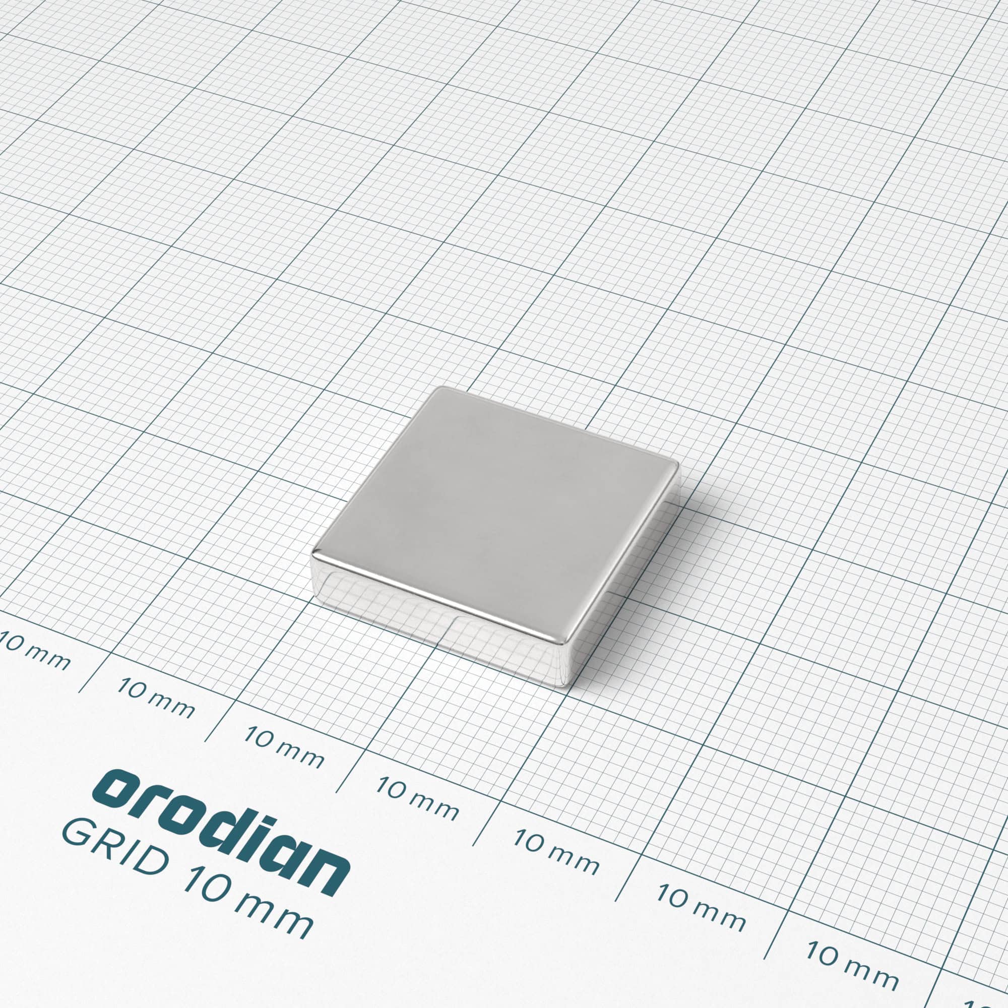 Neodymový magnet kvádr 20×20×5 mm - N38 - Obrázek 2