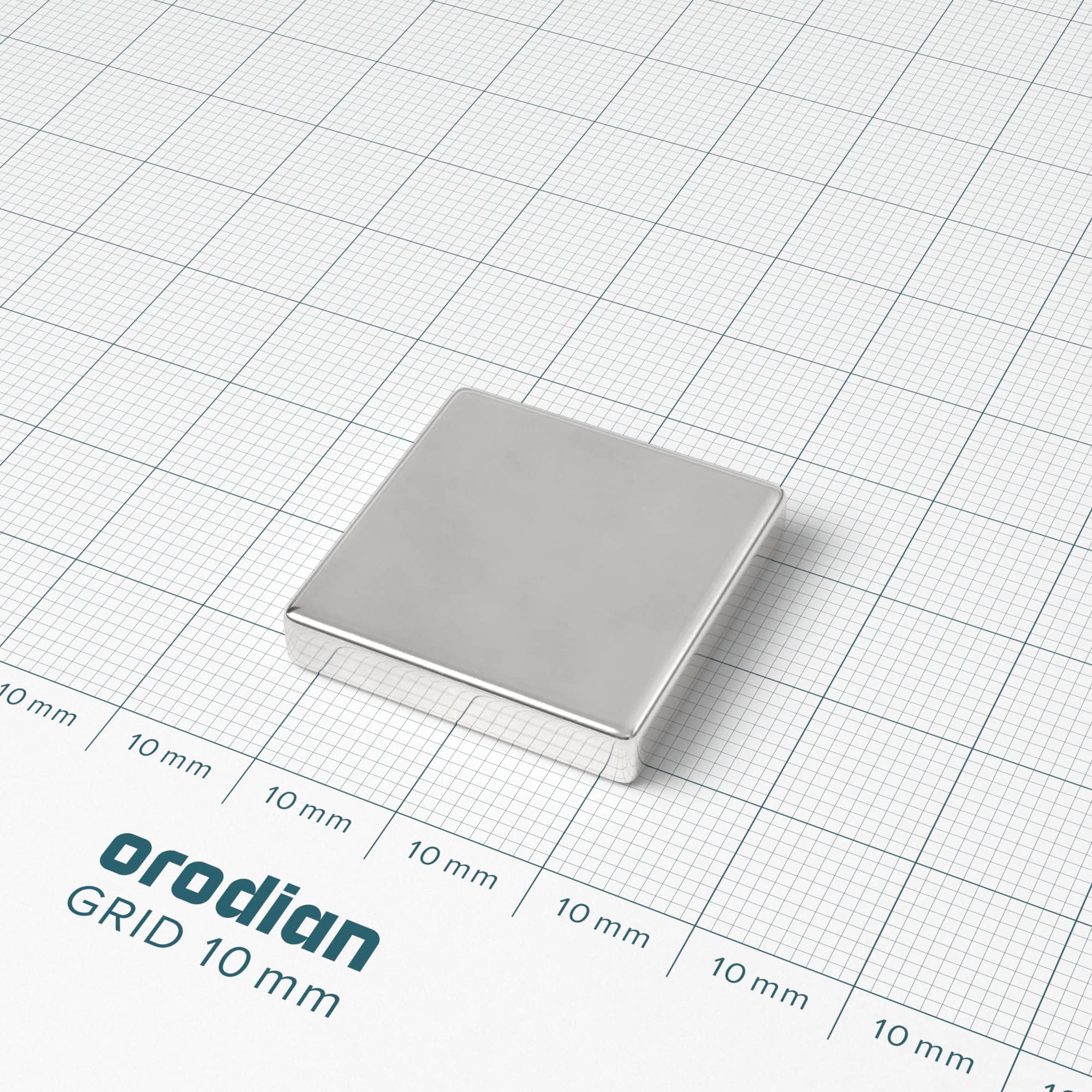 Neodymový magnet kvádr 25×25×5 mm - N38 - Obrázek 2