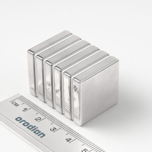 Neodymový magnet kvádr 25×25×5 mm - N38