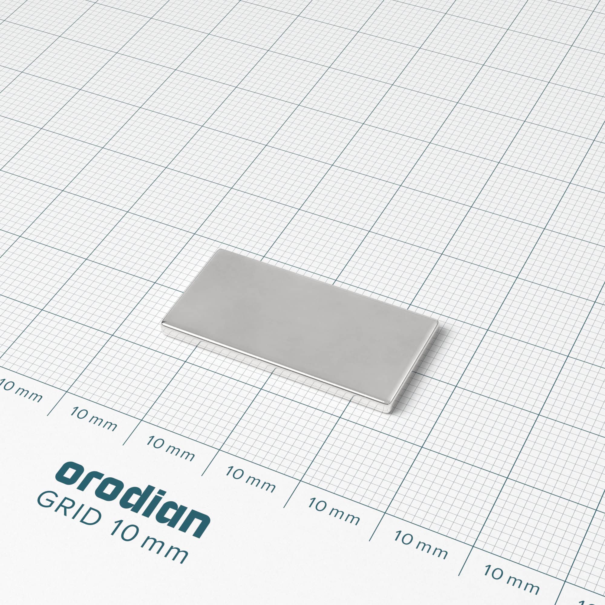 Neodymový magnet kvádr 30×15×2 mm - N38 - Obrázek 2
