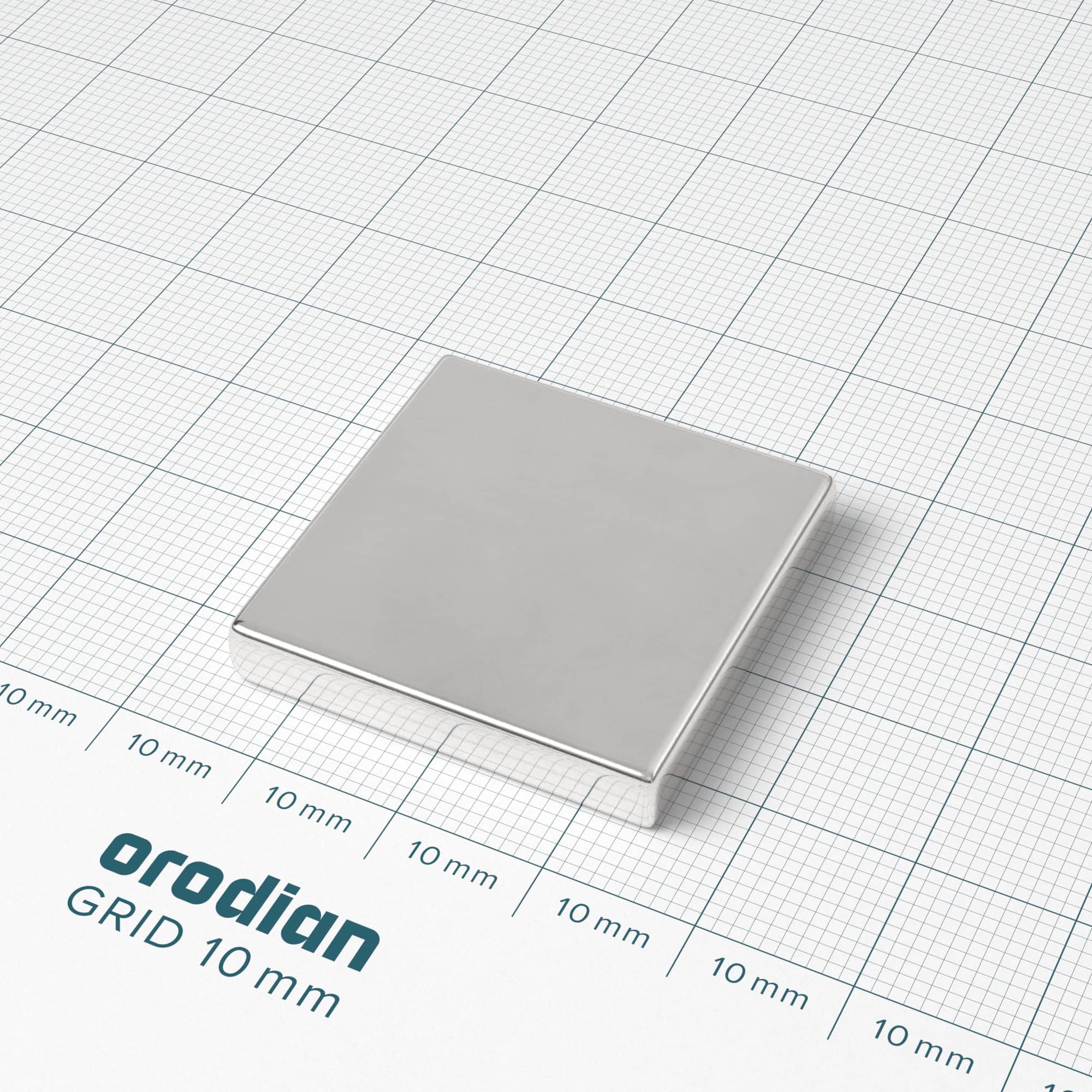 Neodymový magnet kvádr 30×30×5 mm - N38 - Obrázek 2