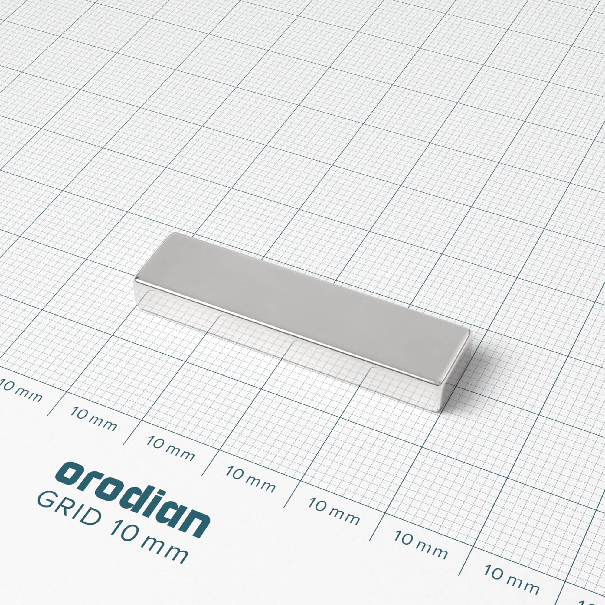 Neodymový magnet kvádr 40×10×5 mm - N38 - Obrázek 2