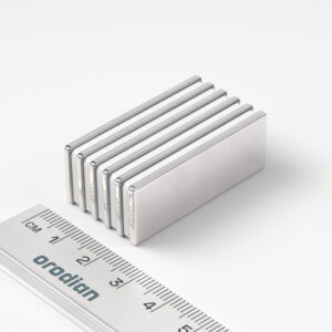 Neodymový magnet kvádr 40×15×2 mm - N38