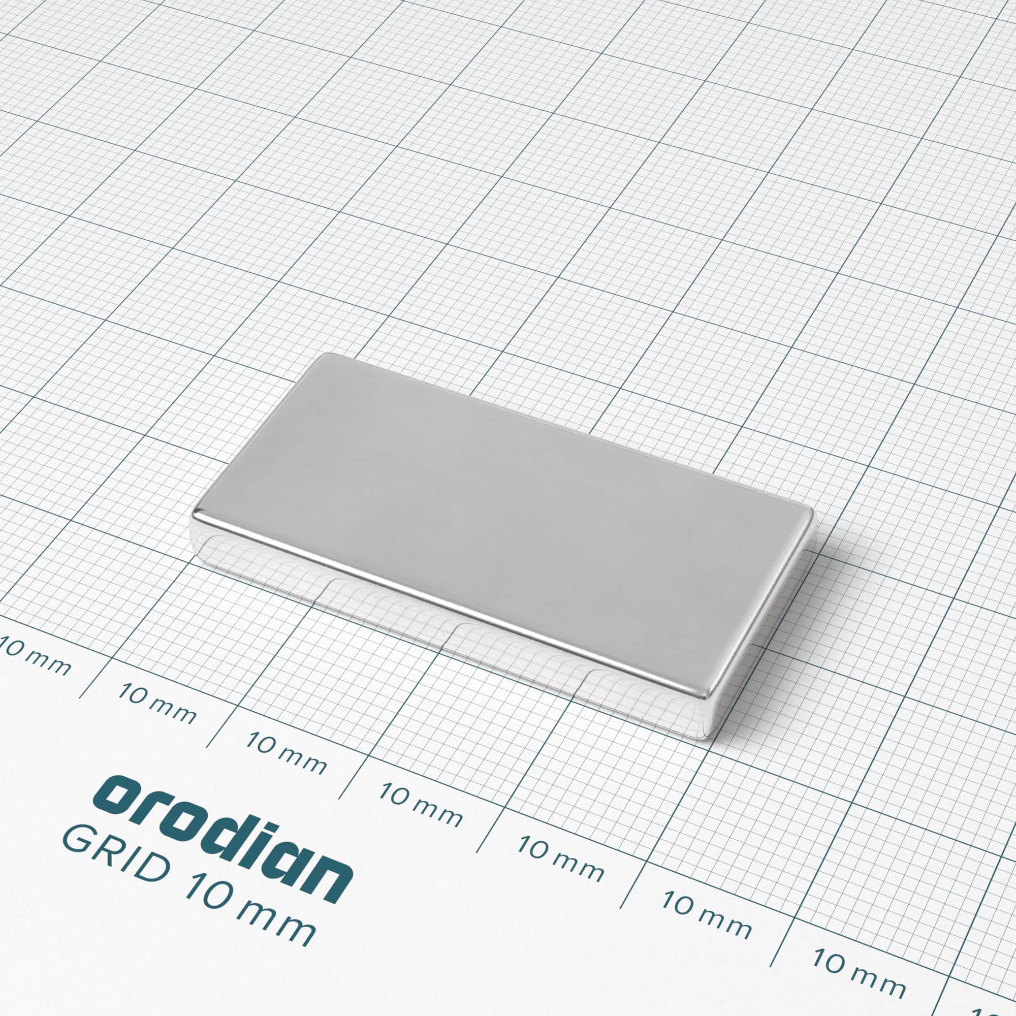 Neodymový magnet kvádr 40×20×5 mm - N38 - Obrázek 2