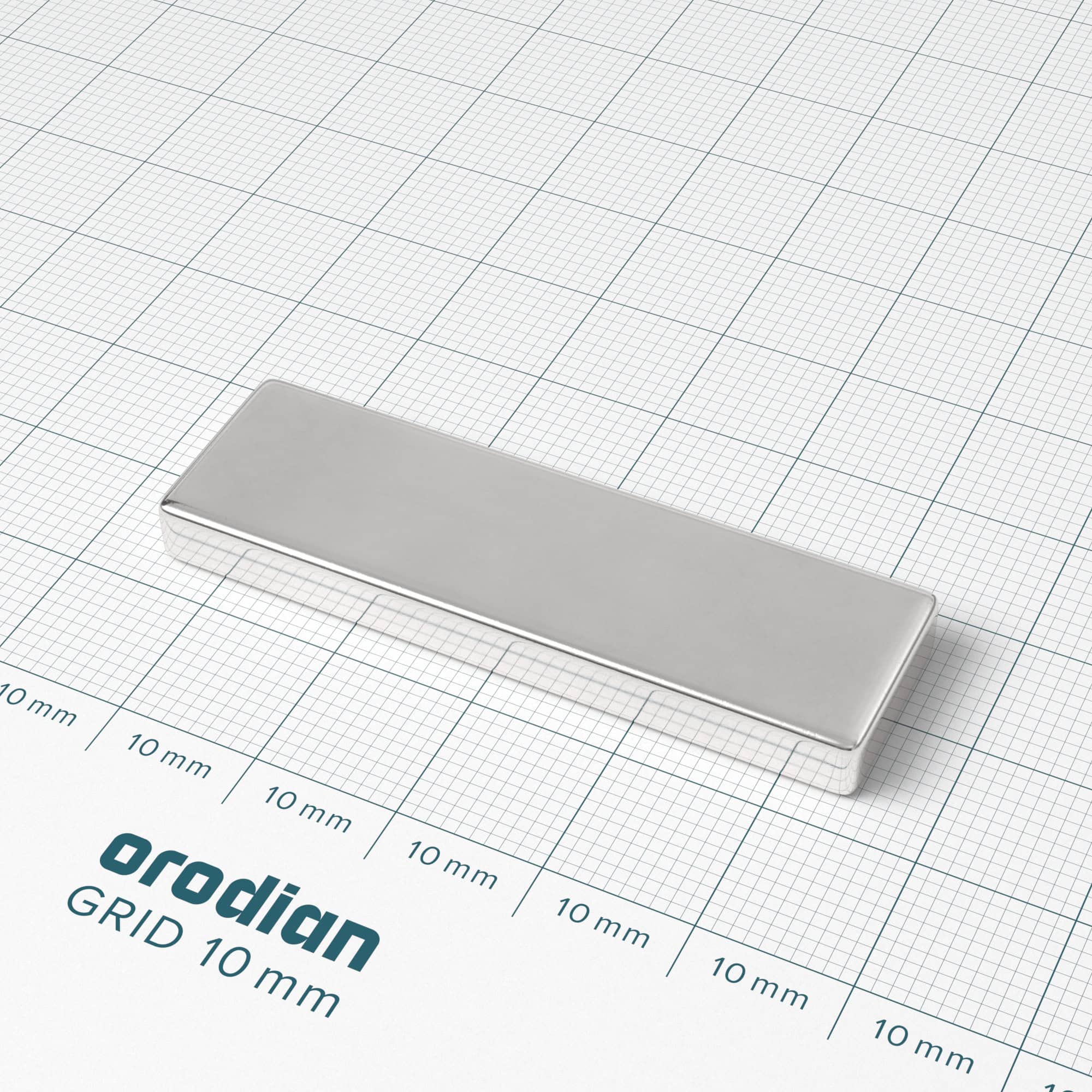 Neodymový magnet kvádr 50×15×5 mm - N38 - Obrázek 2