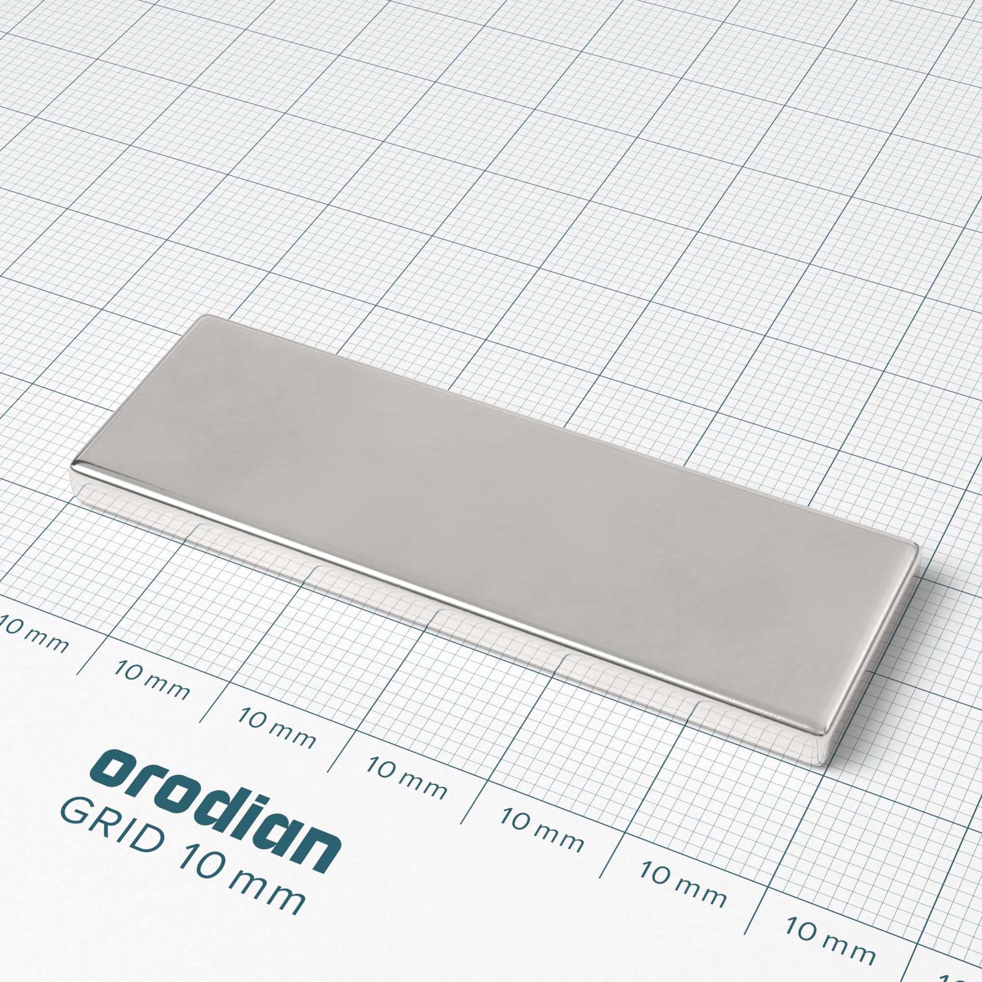 Neodymový magnet kvádr 60×20×4 mm - N38 - Obrázek 2