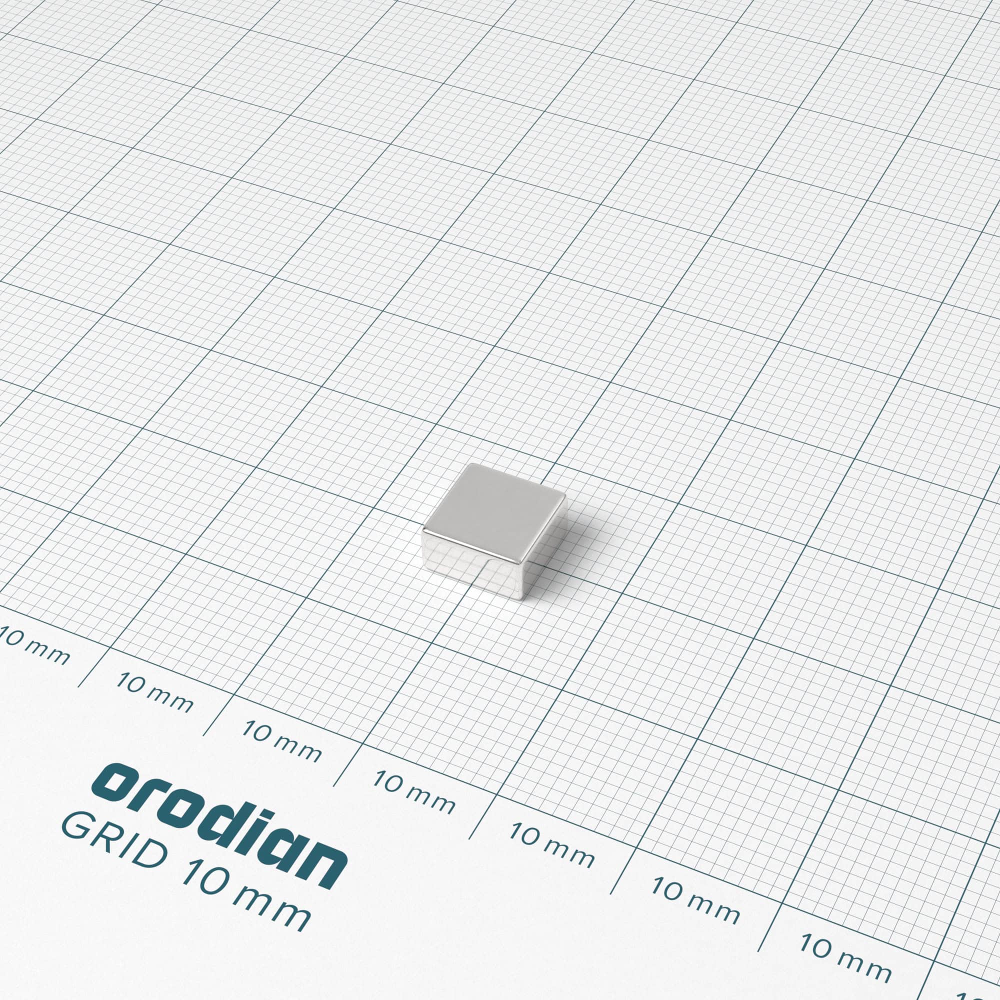 Neodymový magnet kvádr 8×8×4 mm - N38 - Obrázek 2