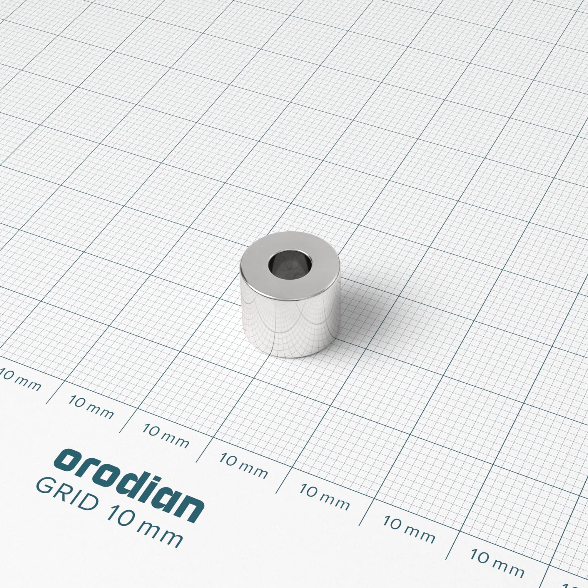Neodymový magnet prsten 12-5×10 mm - N38 - Obrázek 2