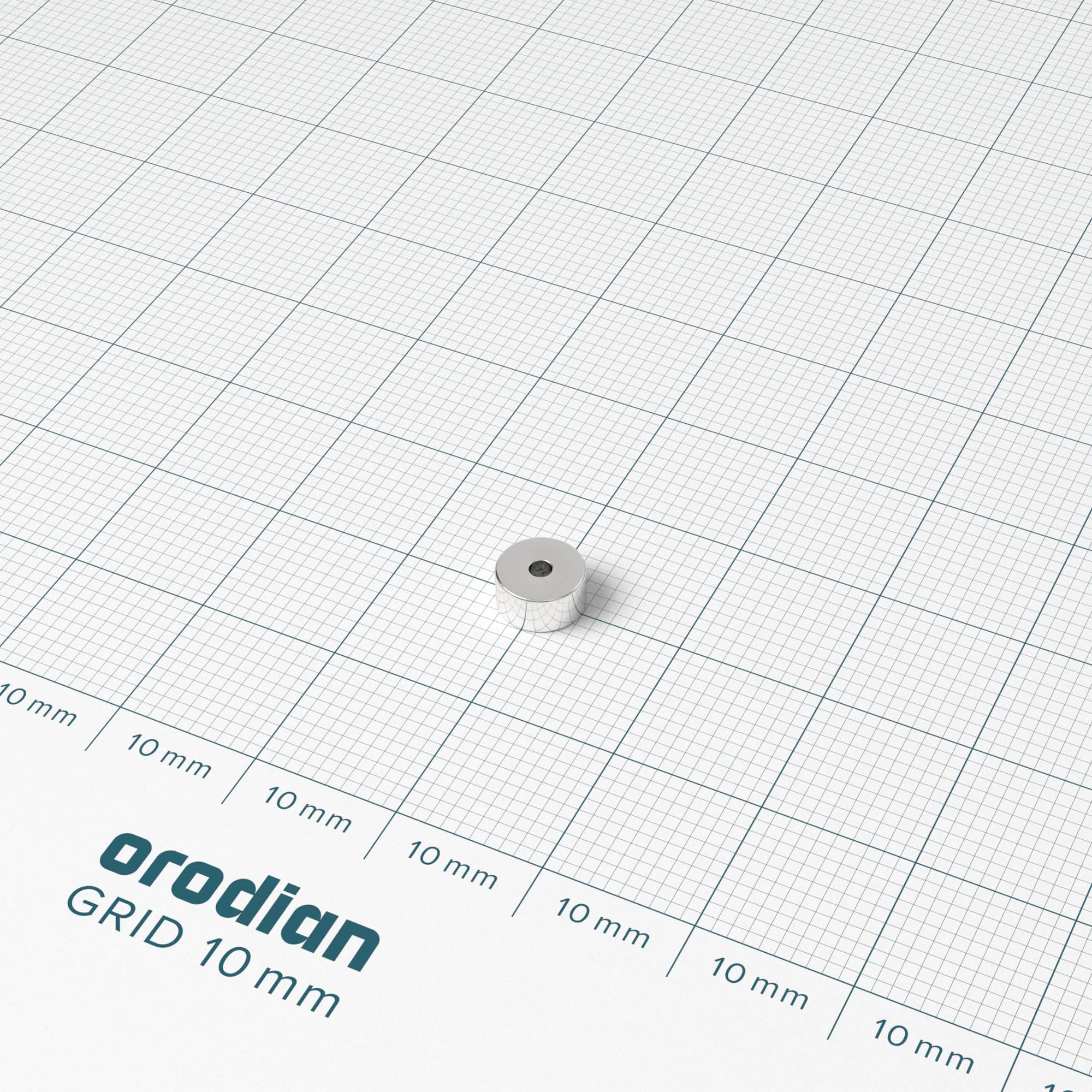 Neodymový magnet prsten 6-1,5×3 mm - N38 - Obrázek 2