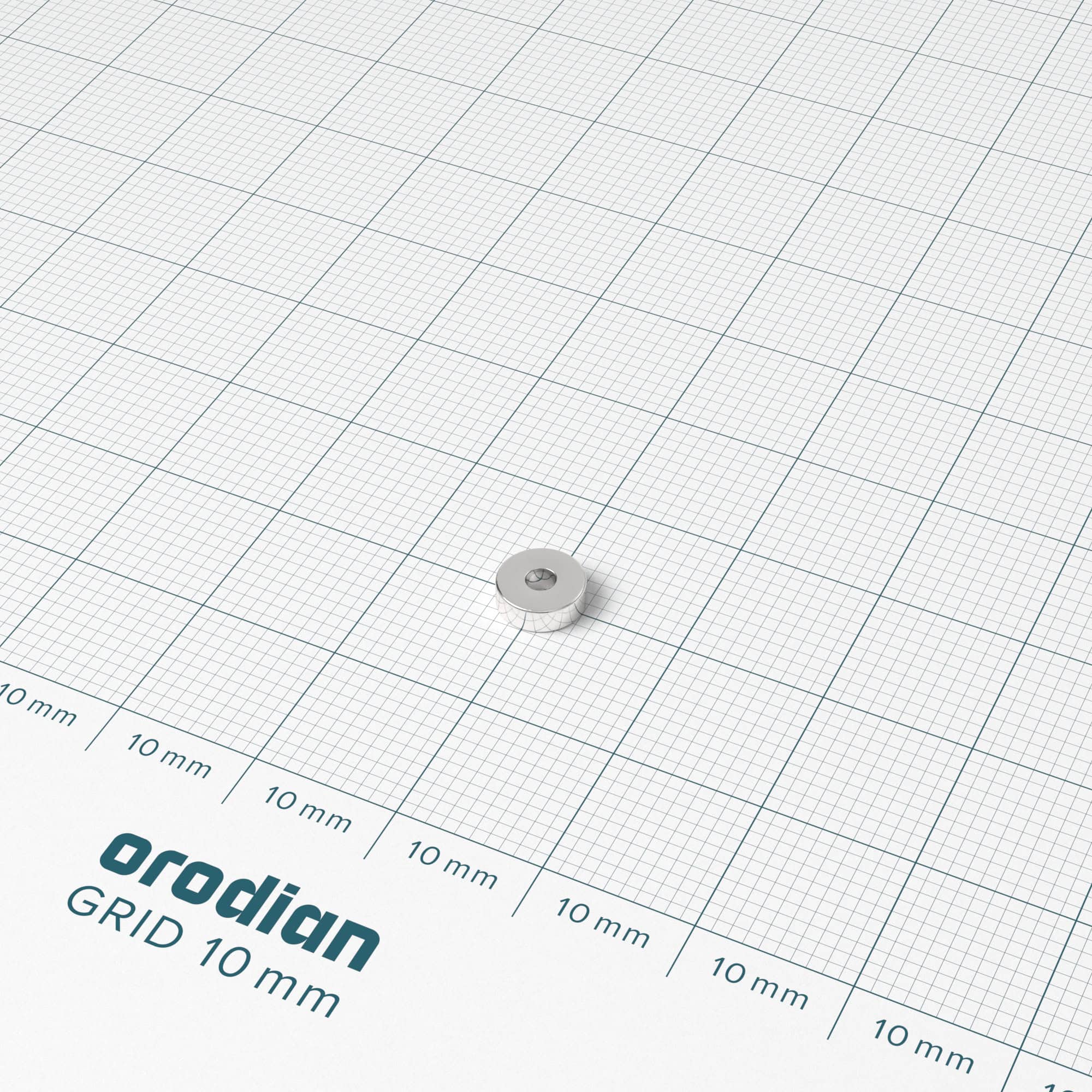 Neodymový magnet prsten 6-2×2 mm - N45 - Obrázek 2