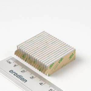Neodymový magnet kvádr 30×10×1 mm se samolepkou - N38