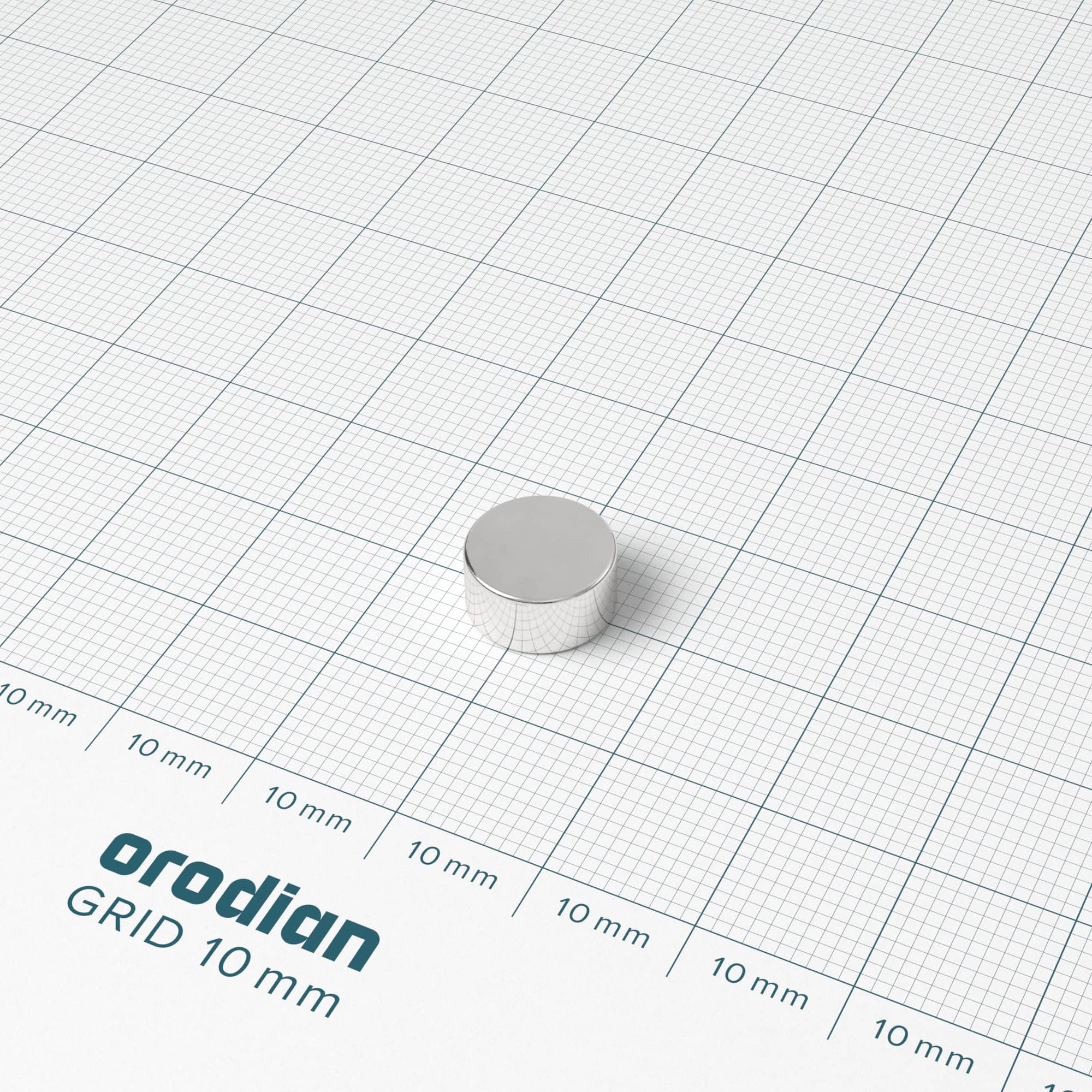 Neodymový magnet válec 10×5 mm - N42 - Obrázek 2