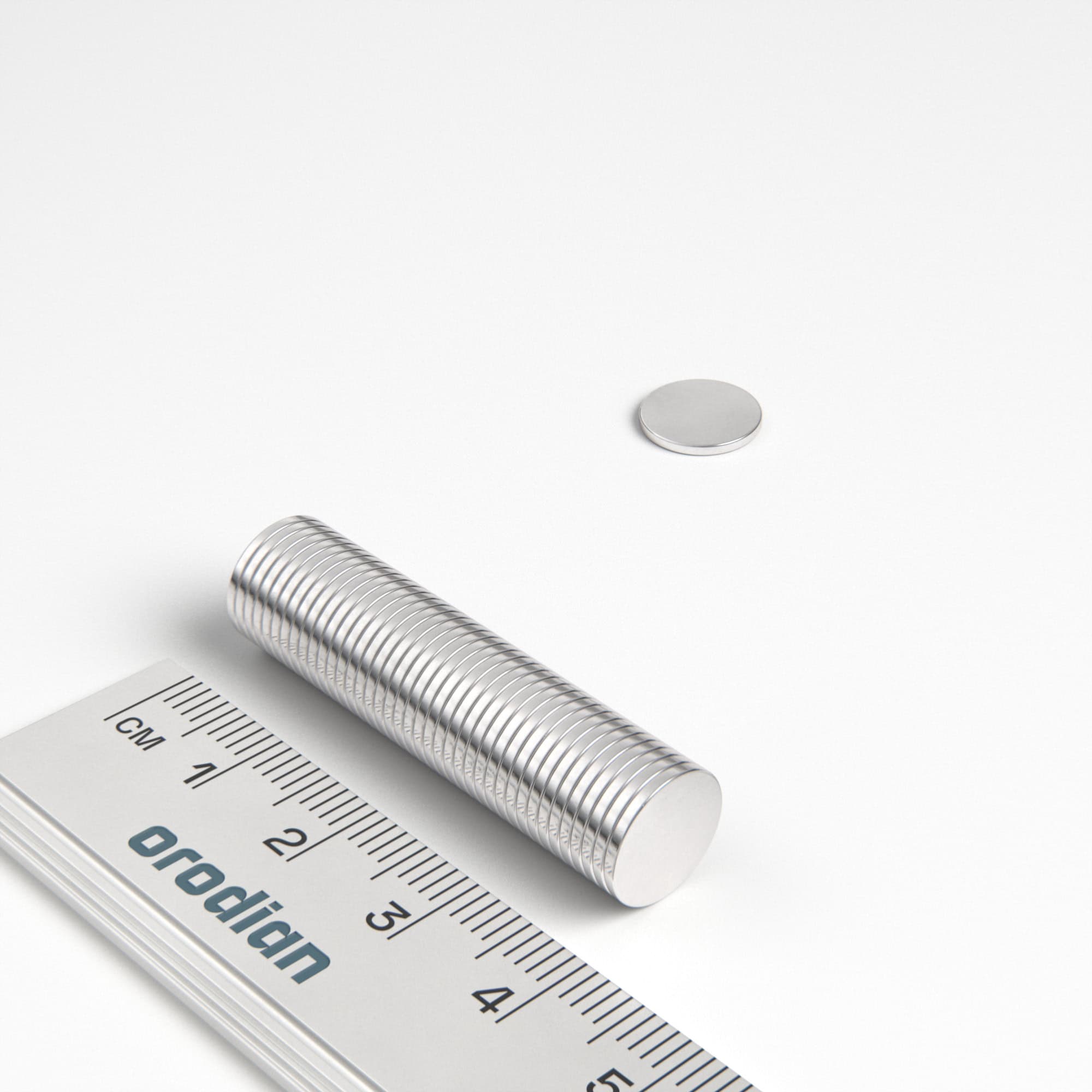 Neodymový magnet válec 10×1 mm - N38