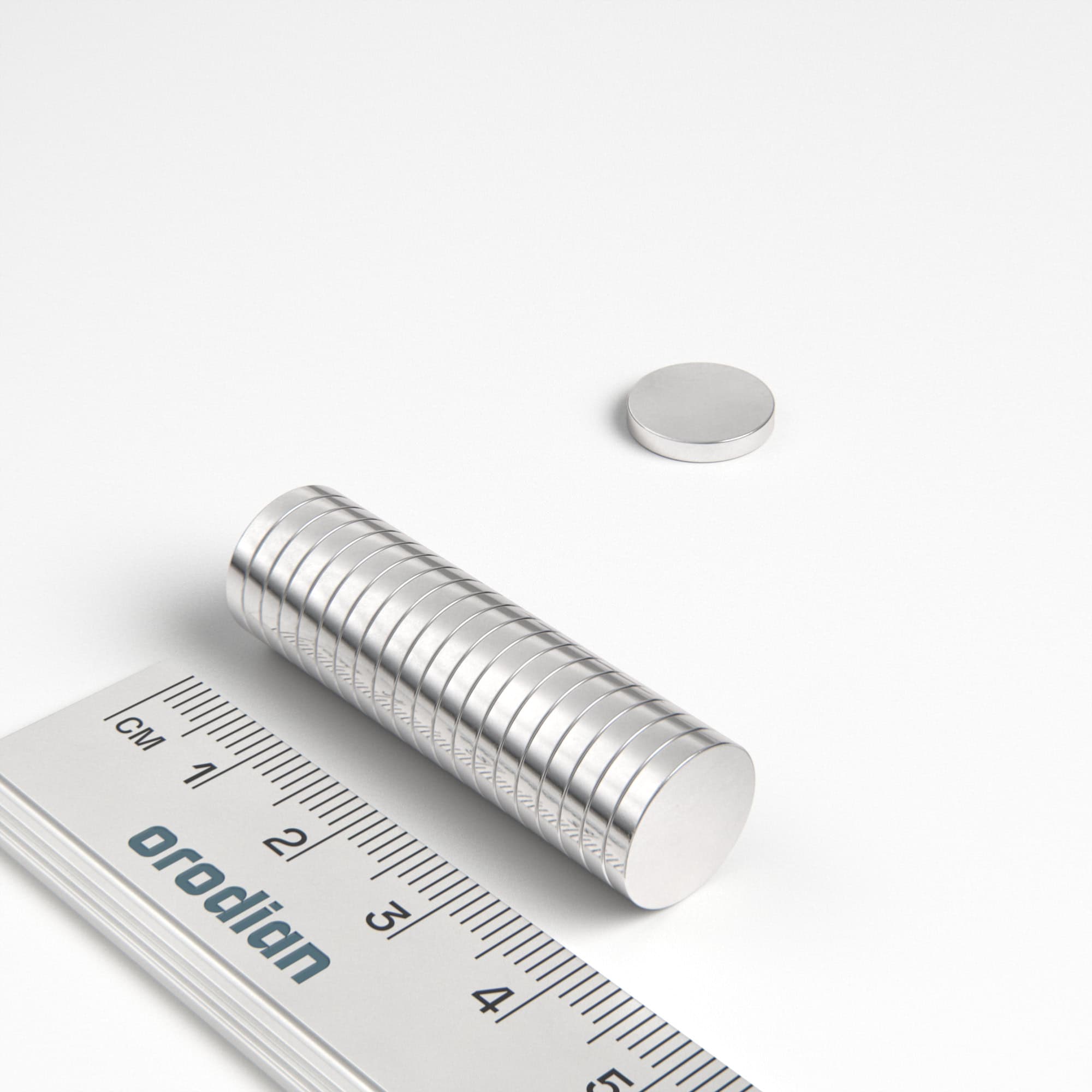 Neodymový magnet válec 12×2 mm - N38
