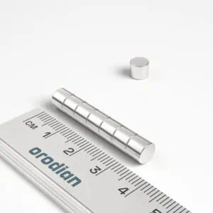 Neodymový magnet válec 6×5 mm, 120 °C - N45H
